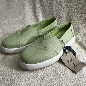 TOMS Alpargata mallow pistachio green canvas shoes
